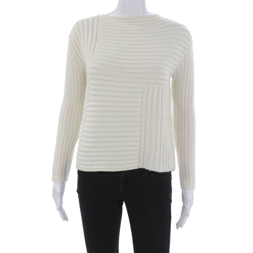 Raoul Womens Ivory Nylon Boat Neck Solid Long Sleeve Pullover Size XS